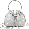Rhinestone Purse for Women Sparkly Evening Bags Silver Handbags Shoulder