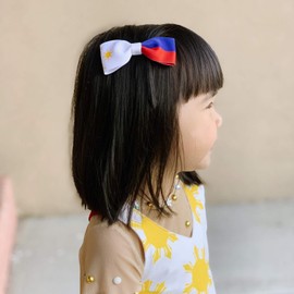 Philippines Flag Hair Bow Girls Women Hair Accessories Cultural Multicultural School Events QXP Shop