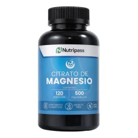 Citrato De Magnesio 120 Cápsulas Nutripass 500mg Alta Pureza Sin Sabor
