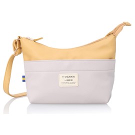 [Moz] VASKA by moz VZGT-01 Women's Shoulder Bag, Cross-body, Lightweight, Compact, Small, Synthetic Leather, Faux Leather, Zipper Bag (Yellow)