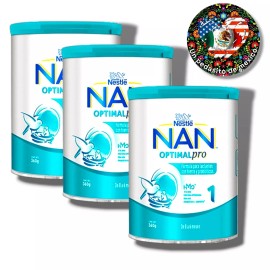 Nestlé X3 INFANT FORMULA NAN 1 OPTIMAL-PRO 0-6 MONTHS EACH 12.70oz. / 360g ( 1080gr )