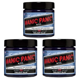 Manic Panic Dusk Blue - Cruelty Free, Vegan and Luminous - 3 x 4 Ounce