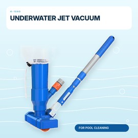 40 Inch Portable Pool Vacuum Jet Cleaner, K-1060 Underwater Cleaning Tool with Telescopic Pole for Pools and Spas