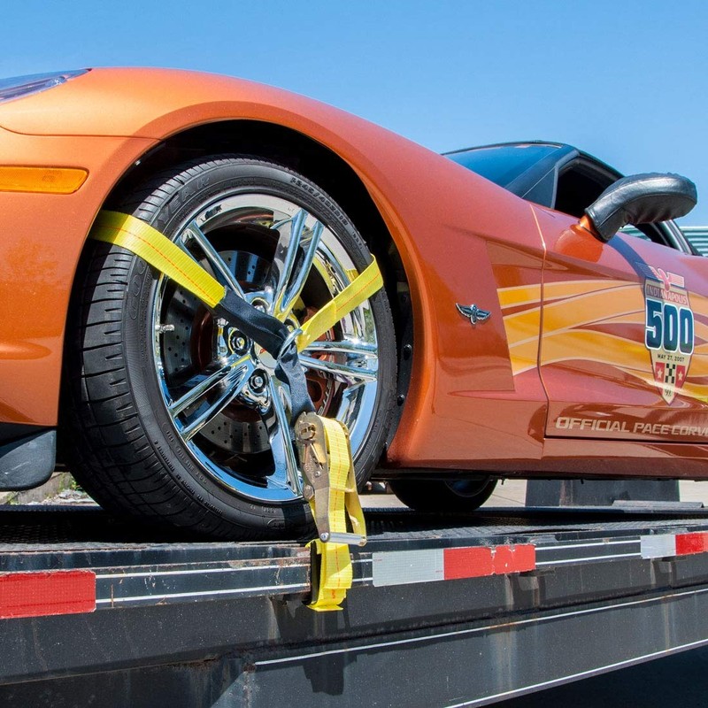 VULCAN Economy Car Tie Down Kit with 4 Lasso Straps,