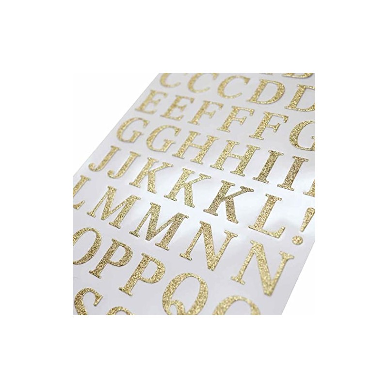 Alphabet Gold [Sticker Sheet] Glitter Letter Sticker/Gold