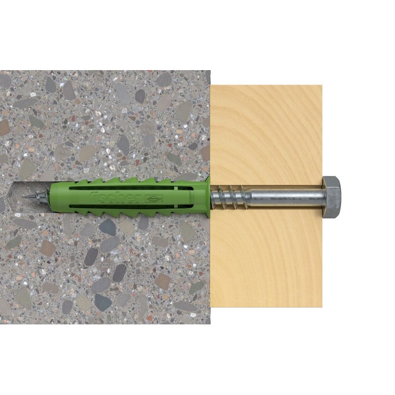 fischer Meister-Box Greenline Expansion Wall Plugs SX + A2 Screws
