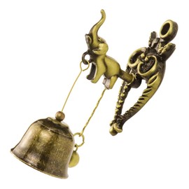 Kisangel 3pcs Vintage Metal Elephant Doorbell Chime Retro Style Magnetic Bell for Door Opening for Home Shop Porch Decor Easy to Install Crisp Sound