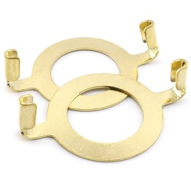 MARRTEUM E26 Lamp Harp Saddle Base Lampshade Holder 1-7/16" (36 mm) Non-Slip UNO Collar Adapter for E26 Threaded Base, 2pcs Gold Tone