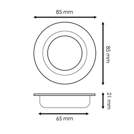 VoltShine White Luxury Series Round Swivel Ring Ideal for GU10/MR16 Spotlights, Adds a Refined and Modern Touch and Elevates Lighting in Any Room with Elegance