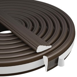 118” Wedge-Shape Foam Window Weather Stripping Door Seal Strip,Soundproofing Frame Insulation Tape for Exterior Front Door,Noise Cancelling Window Inserts,Door Gap Filler Light Blocker,Brown