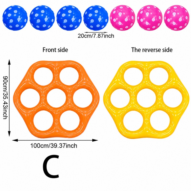 Inflatable Ring Toss Pool Game for Summer Fun – Hexagonal