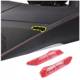 car-king888 Red Door Speaker Emblem 70th Anniversary Edition Trim Kit For Corvette C8 2020+