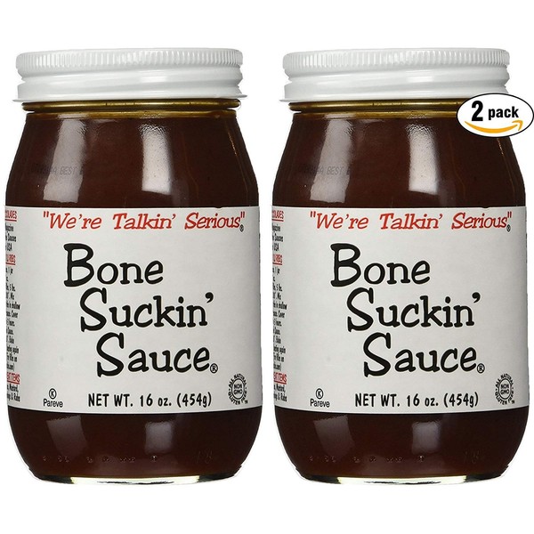 Bone Suckin' Sauce Original,"we're Talkin' Serious", 16oz Glass Jar (Pack Of 2, Total of 32 Oz)