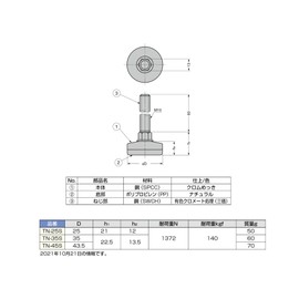 スガツネ工業 ランプ印 アジャスター TN-S型 TN-35S