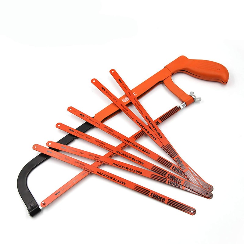 30mm 24 TPI Bi-Metal Hand Hacksaw Blade, Orange, Set of