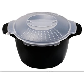 Microwave Cookware Steamer 1 Quart - AJXX Microwave Steamer for Vegetables,Micro Cookware for Cooking with Food Container, Removable Filter and Lockable Steam Valve Lid BPA-Free, Dishwasher Safe