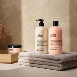 philosophy philosophy radiant grace hydrating bath & shower gel- cleanses, soothes & comforts dry skin - with notes of jasmine, black cherry & sandalwood - 16 fl oz