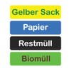 Laminated Bin Stickers (German, Rectangular: 11 cm Wide, Pack of