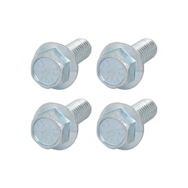 METALLIXITY Flanged Hex Head Bolts (3/8-16 x 1") 4pcs, Hexagon Serrated Flange Bolt Carbon Steel Screw - for House Construction Hardware Fasteners