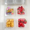 WAQIAGO 200 PCS 5x5 Inch Plastic Clamshell Take Out Tray,Disposable
