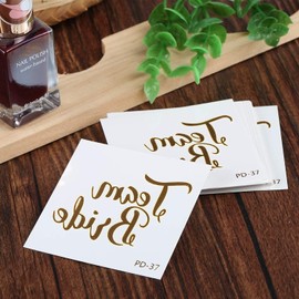 Naler 20pcs Tatuajes Temporales Bride, Tatuajes Despedida de Soltera Team Bride para Novia Decoración de Boda