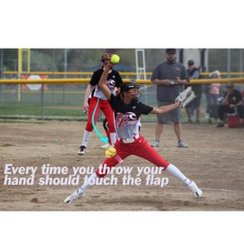 Perfect Circle Softball Pitcher’s Training Aid for Developing Correct Pitching Mechanics, Fits Both Youth & Adult (Yellow & White)