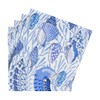 Caspari Shell Toile Paper Cocktail Napkins in Blue - 20