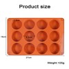 Melearch Muffinform, Silikonformen zum Backen für 12 Muffins, Silikon-Muffinblech, antihaftbeschichtete