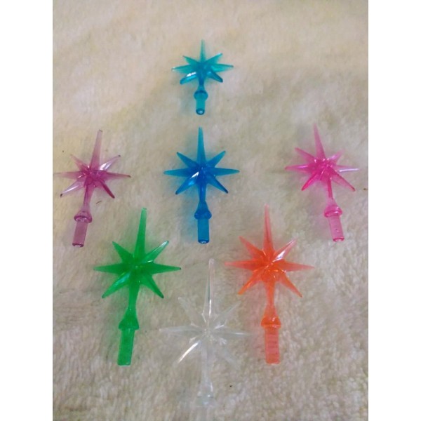 unknown 7 SMALL SNOWFLAKE STARS for Ceramic Christmas Tree TOPPERS