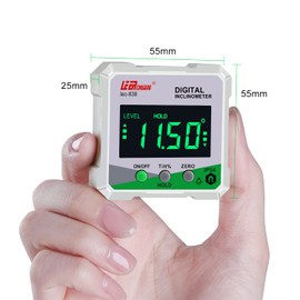 Digital Angle Finder, LEERCHUANG Inclinometer Angle Measuring Tool with Magnetic Base, Digital Angle Gauge/Protractor for Woodworking, Carpentry, Building, Automobile, Masonry