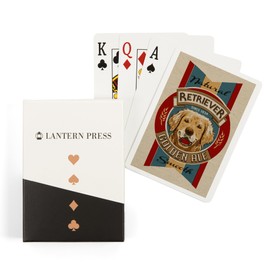 Lantern Press Golden Retriever Ale, Retro Beer Ad (52 Playing Cards, Poker Size Card Deck with Jokers)