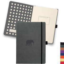 Dingbats* Wildlife A5 Grey Elephant Notebook - Lined