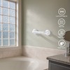 Straight Stainless Steel Shower Grab Bar with Plastic-Plated Finish, Anti-Slip