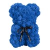 Unique Cute Bear Shape Simulation Artificial Rose Flower with Bowknot