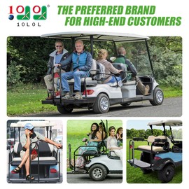 10L0L Golf Cart Universal Rear Safety Grab Bar Compatible with Yamaha Club Car EZGO Golf Cart with Reflective Triangle Board