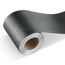 HelloWall Black Wood Mirror Frame Border Mirror Border Peel and Stick Herringbone Removable Bulletin Board Borders Peel and Stick Wood Wallpaper Borders for Walls Mirrors Bathroom Tile Sticker 3"x197"