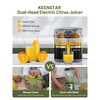 KEENSTAR Electric Citrus Juicer, Dual-Head Orange Juicer Squeezer with Power