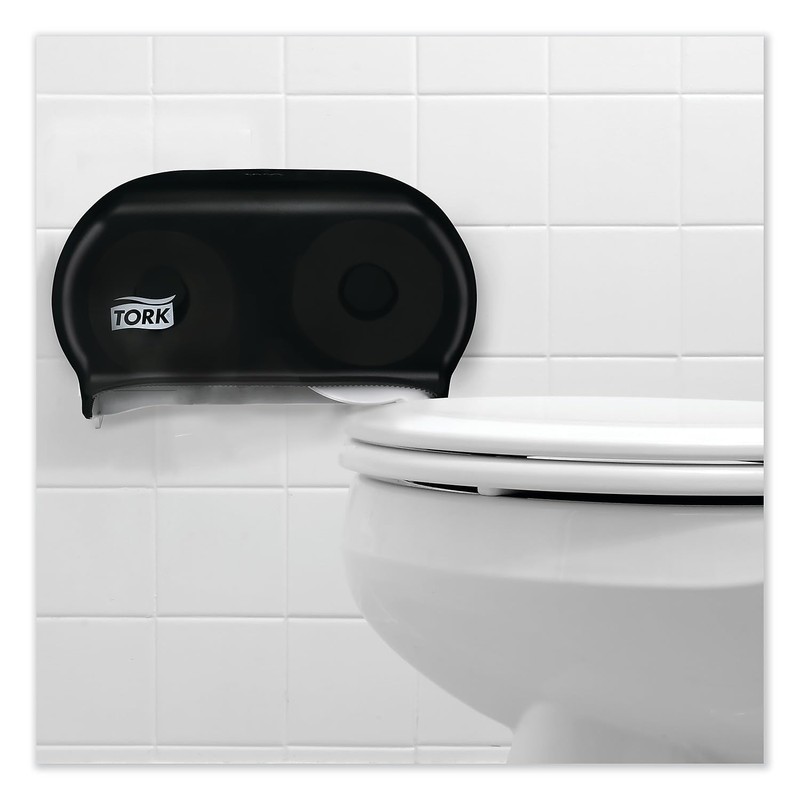 Tork Twin Toilet Paper Roll Dispenser Smoke for Conventional T24
