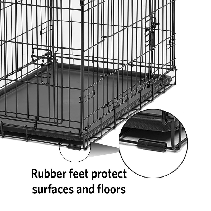 MidWest Homes for Pets Replacement Rubber Crate Feet, Large, Black,