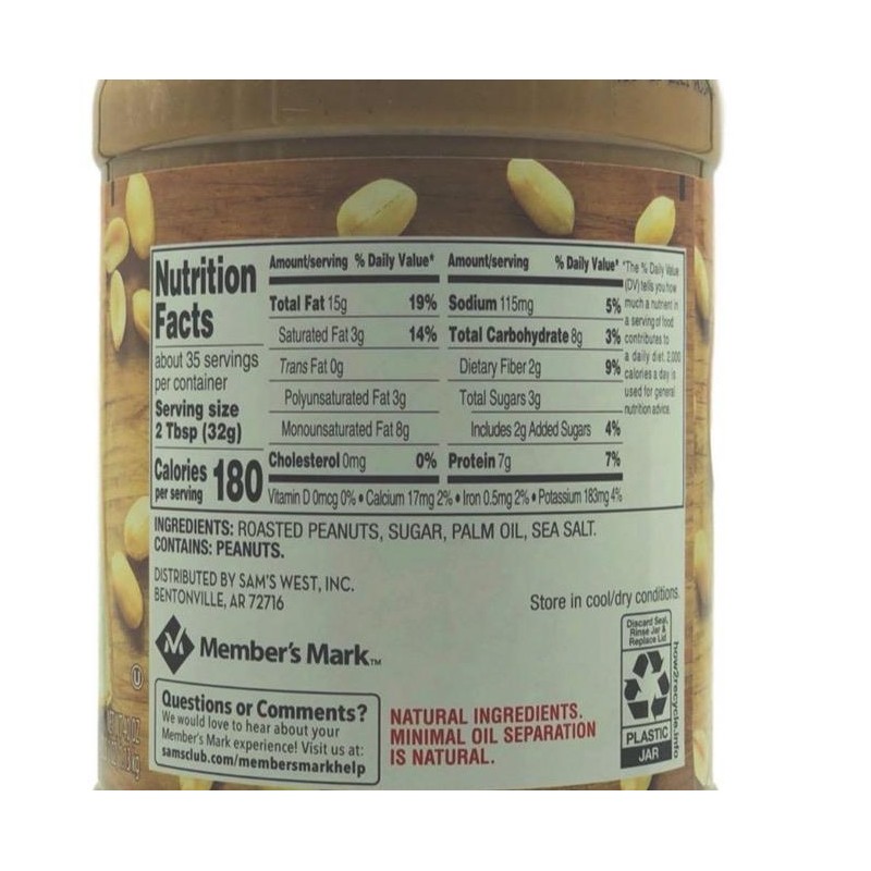 Natural Creamy Peanut Butter (40 oz., 2 pk.) - Delicious