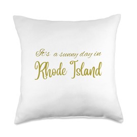 It's a sunny day in Rhode Island. Throw Pillow