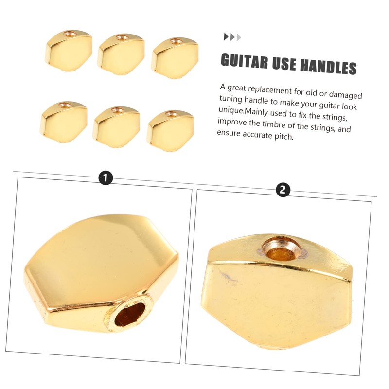 Kisangel 6pcs Guitar Tuning Handles Locking String Knobs Acoustic Bass