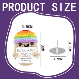 ZWWOGE Pocket Hug Positive Potato, Creative Knitted Potato Doll, Courage Gift, Gifts for Women, School Gift