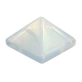 Hslutiee Stone Orgone Pyramid Crystal Point Positive Energy Generator Healing Reiki Metaphysical Home Spiritual Decor 20mm, Synthetic Opalite