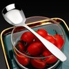 MIUPOO Square Head Dinner Soup Spoons,Flat Square Stainless Steel Tablespoons,Chinese