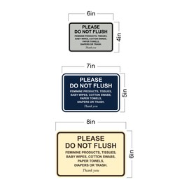 Signs ByLITA Classic Framed, Please Do Not Flush Feminine Products, Tissues, Baby Wipes, Cotton Swabs, Paper Towels, Diapers or Trash. Thank you, Sign (Black) - Small
