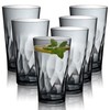 JGIRL Unbreakable Plastic Drinking Glasses, Set of 6, Shatterproof Drinking