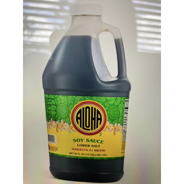 Aloha Hawaiian Shoyu Soy Sauce 1 Gallon (Low Sodium)