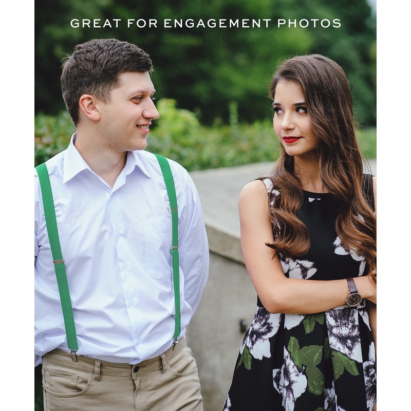 Man of Men Green Suspenders for Men