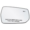Passenger Side Mirror Glass Assembly With Backing Plate Heated Compatible